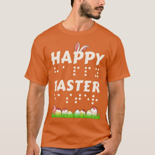 T-shirt Joyeux braille de Pâques Aveugle Visuellement Malh
