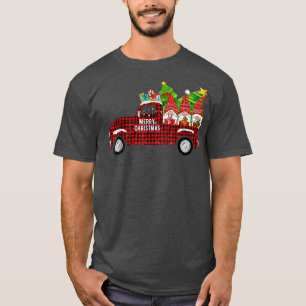 T-shirt Joyeux Buffalo Camion Arbre Rouge Plaid Pour M