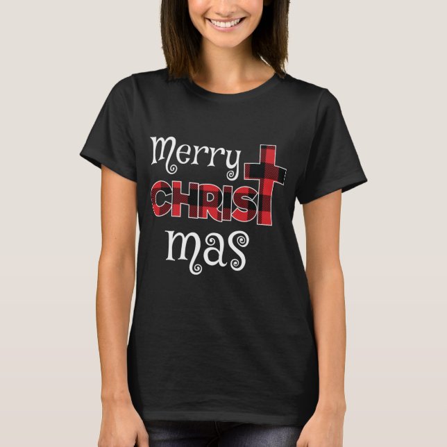 T-shirt Joyeux Buffalo de Noël débarqué (Devant)