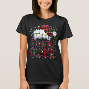 T-shirt Joyeux Buffalo de Noël Plaid Red Santa Hat Grandp