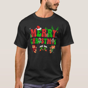 T-shirt Joyeux Buffalo Rouge Plaid Père Noël Xmas Pjs M