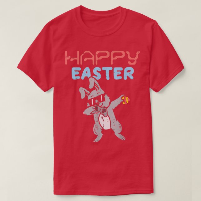 T-shirt Joyeux Bunny Dab de Pâques Danse de Pâques Jeu vid (Design devant)