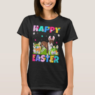 T-shirt Joyeux Bunny de Pâques Bull Terrier Chien de Pâque