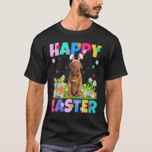 T-shirt Joyeux Bunny de Pâques Dogue De Bordeaux Chien de