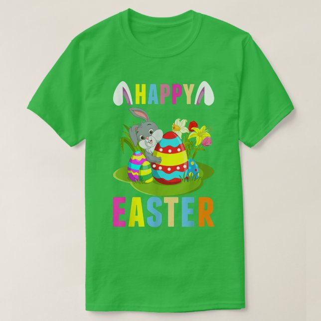 T-shirt Joyeux Bunny de Pâques mignonette (Design devant)