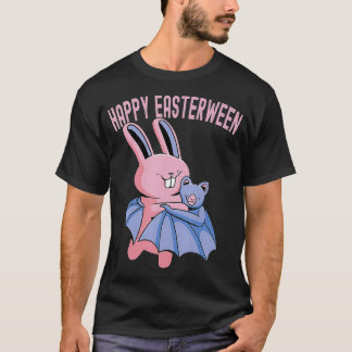 T-shirt Joyeux Bunny D'Easterween Enlacé Une Chasse Hallow