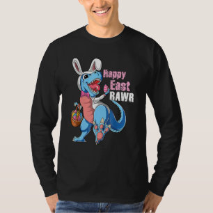 T-shirt Joyeux Bunny Rawr Est T rex Dinosaur OEufs de Pâqu