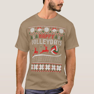 T-shirt Joyeux cadeau Volleydays pour Volleyball Noël laid