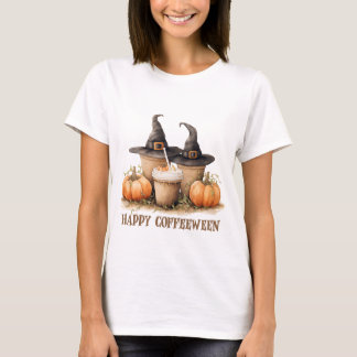 T-shirt Joyeux café entre Halloween sorcière café