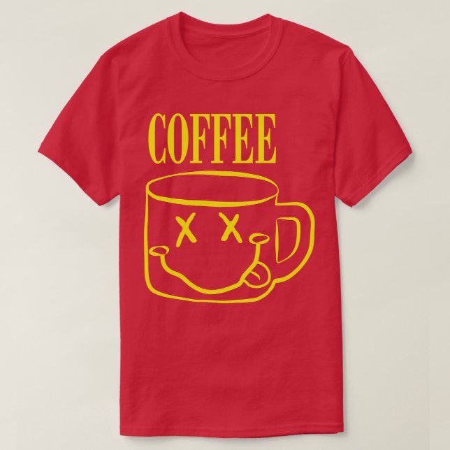 T-shirt Joyeux café Grunge du lundi (Design devant)