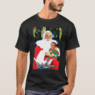 T-shirt Joyeux Cagemas Père Noël Knee Nicolas Cage Noël818