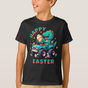 T-shirt Joyeux Camion de Monster de Dinosaure de Pâques Ka