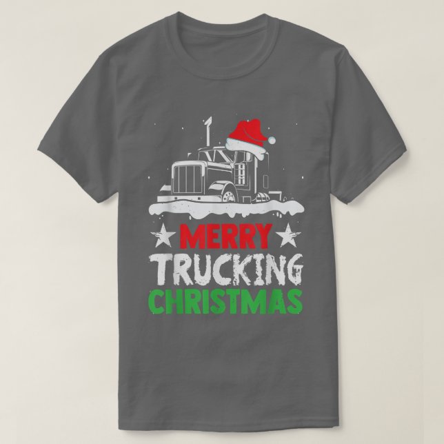 T-shirt Joyeux Camion De Noël Humour Adulte Camion Avec Sa (Design devant)