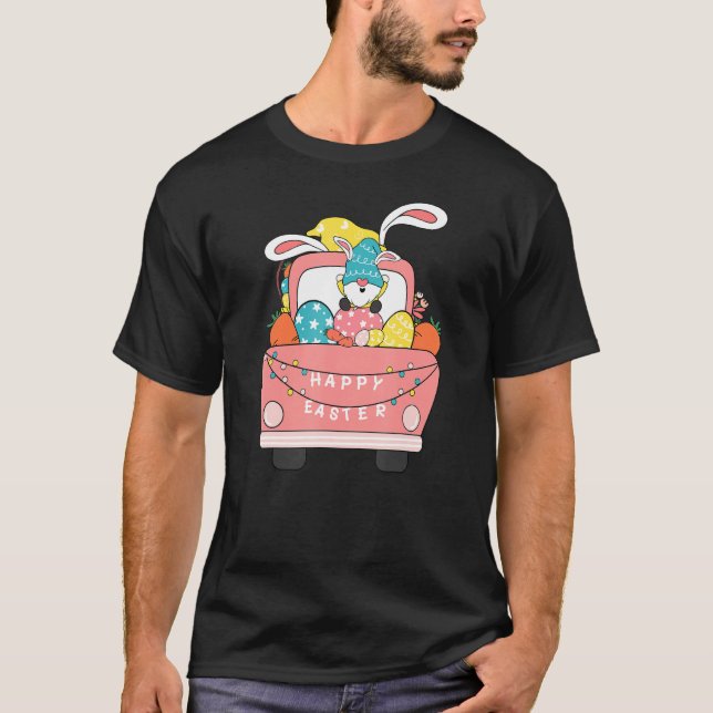 T-shirt Joyeux Camion de Pâques Lapin de Pâques Gnome de P (Devant)