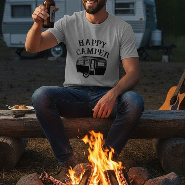 T-shirt Joyeux Camper Camping Trailer (Créateur téléchargé)