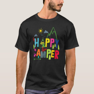 T-shirt Joyeux Camper Camping Vie Montagnes Hommes Femmes 