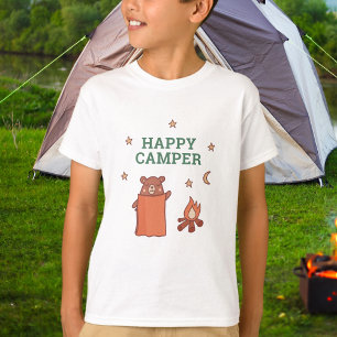 T-shirt Joyeux Camper Cute Bear Camping Anniversaire