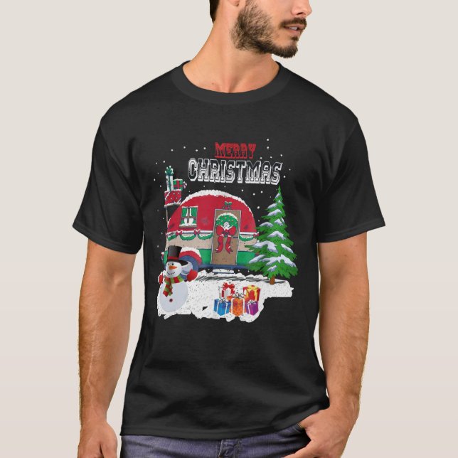 T-shirt Joyeux Camper Noël Chemise de Noël Fantastique Noë (Devant)