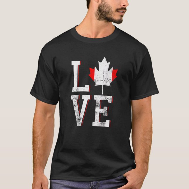 T-shirt Joyeux Canada Day I Love Canada Maple Leaf drapeau (Devant)