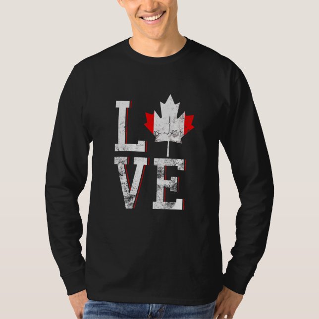 T-shirt Joyeux Canada Day I Love Canada Maple Leaf drapeau (Devant)