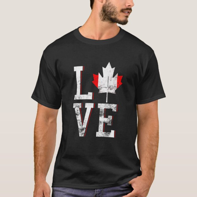 T-shirt Joyeux Canada Day I Love Canada Maple Leaf drapeau (Devant)