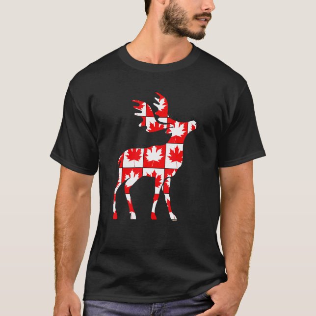 T-shirt Joyeux Canada Fête du Canada Elk Canada drôle (Devant)