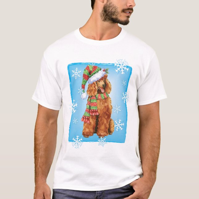 T-shirt Joyeux caniche Howlidays (Devant)