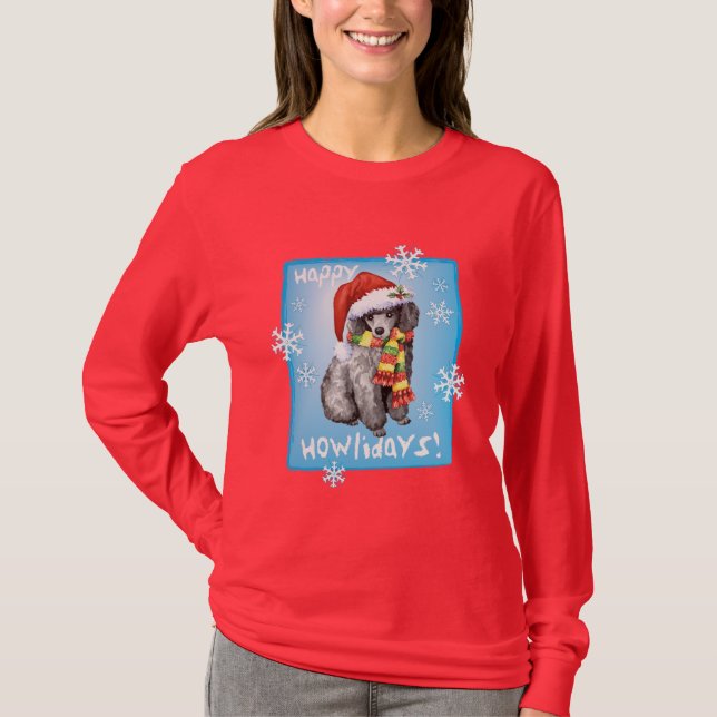 T-shirt Joyeux caniche miniature Howliday (Devant)