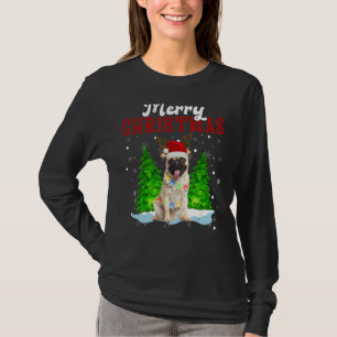 T-shirt Joyeux Carlin de Noël Arbre feux Carlin Noël