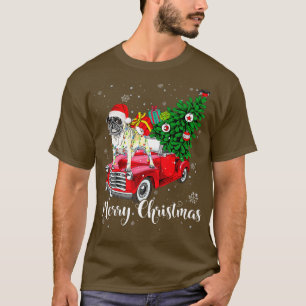 T-shirt Joyeux Carlin de Noël Lover Père Noël Light Red Tr