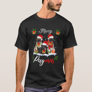 T-shirt Joyeux Carlins de Noël Amoureux de les chiens de N