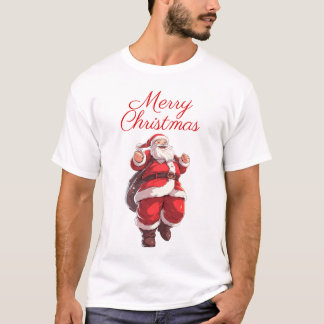 T-shirt Joyeux Carton de Noël Père Noël