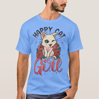 T-shirt Joyeux Cat Girl 