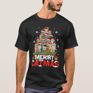 T-shirt Joyeux Catmas Chat Pyjamas de Noël X Mas laid