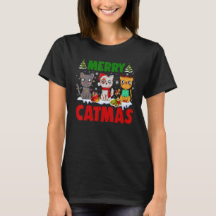 T-shirt Joyeux Catmas Chat Pyjamas Noël X mas Ugly Swea