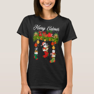 T-shirt Joyeux Catmas Chats De Noël En Chaussettes Chat En