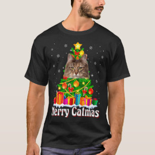 T-shirt Joyeux Catmas Noël Chat de forêt norvégienne Xmas