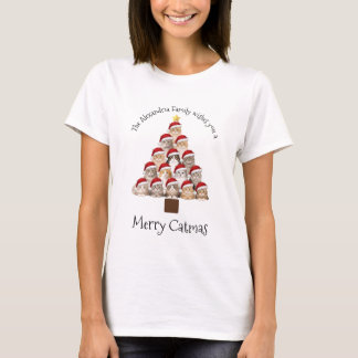 T-shirt Joyeux Catmas Noël personnalisé pour la famille