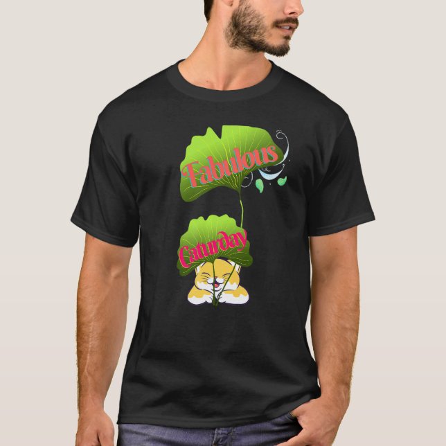 T-shirt Joyeux Caturday (Devant)