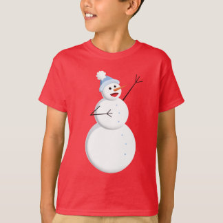 T-shirt Joyeux chanteur Snowman Kids Dark Long Sleeve