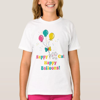 T-shirt Joyeux chat, Joyeux ballons ! 🎈 🐱