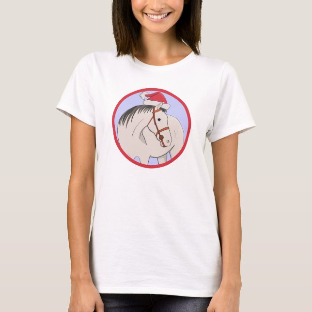 T-shirt Joyeux Cheval de Noël (Devant)