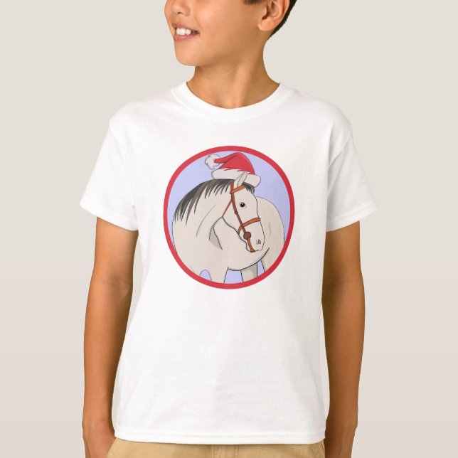 T-shirt Joyeux Cheval de Noël (Devant)