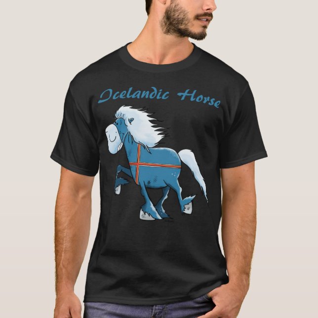 T-shirt Joyeux cheval islandais dit cheval (Devant)