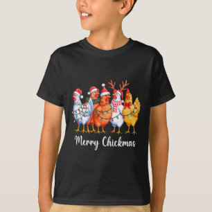 T-shirt Joyeux Chickmas Drôle de Noël Amateur de Poule San