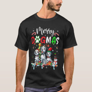 T-shirt Joyeux chien de Noël trois Père Noël Reindeer Elf 