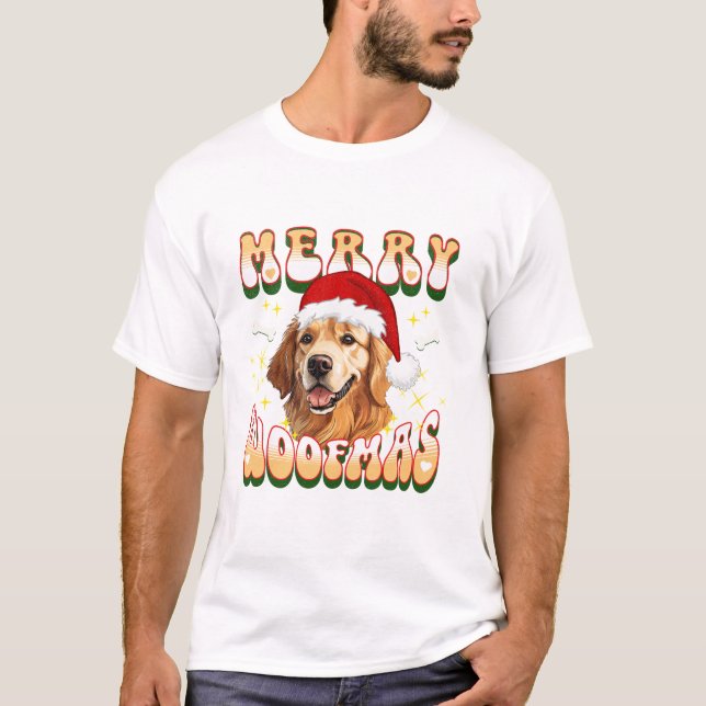T-shirt Joyeux chien de Noël Woofmas (Devant)