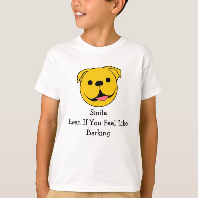 T-shirt Joyeux chien de visage (Devant)