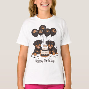 T-shirt Joyeux chien Rottweiler d'anniversaire