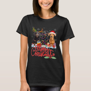 T-shirt Joyeux Chiens de Noël Chiens de Père Noël Reindeer